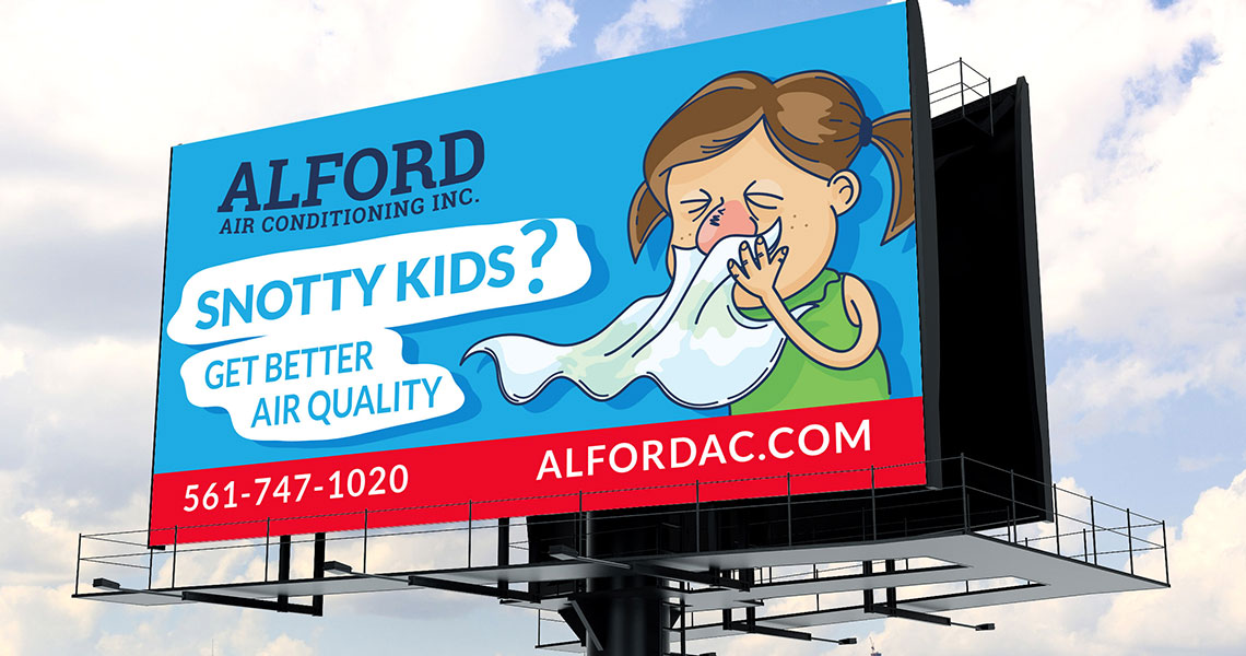 billboard of alford air advertisement